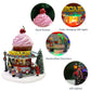 Moments In Time Christmas Village Building, Cupcake Shop With Led Lights And Christmas Music - Battery Operated (Not Included) (