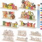 American Elm 6 Pcs Thanksgiving Crafts For Kids Diy Wooden Painting Kit Fall Decor Tabletop Signs For Home School Classroom Art 