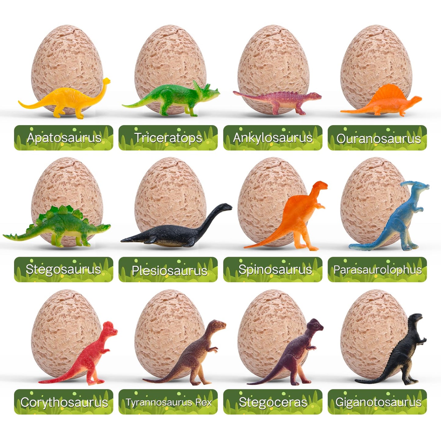 Dodomagxanadu Dinosaur Eggs,12 Dino Eggs Dig Excavation Kit Dinosaur Toys For Boys, Science Stem Dinosaur Party Favors Easter Basket Stuffers For Boys & Girls Ages 3-5 4-7 5-7+
