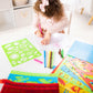 Melissa & Doug Stencil Art Kit - 30 Piece Set with 170+ Designs, 6 Markers, 2 Crayons, Multi Color - FSC-Certified Materials