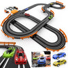 Wupuaait Slot Car Race Track Sets With 4 High-Speed Slot Cars, Battery Or Electric Car Track, Dual Racing Game Lap Counter Circular Overpass Track, Gifts Toys For Boys Kids Age 6 7 8-12