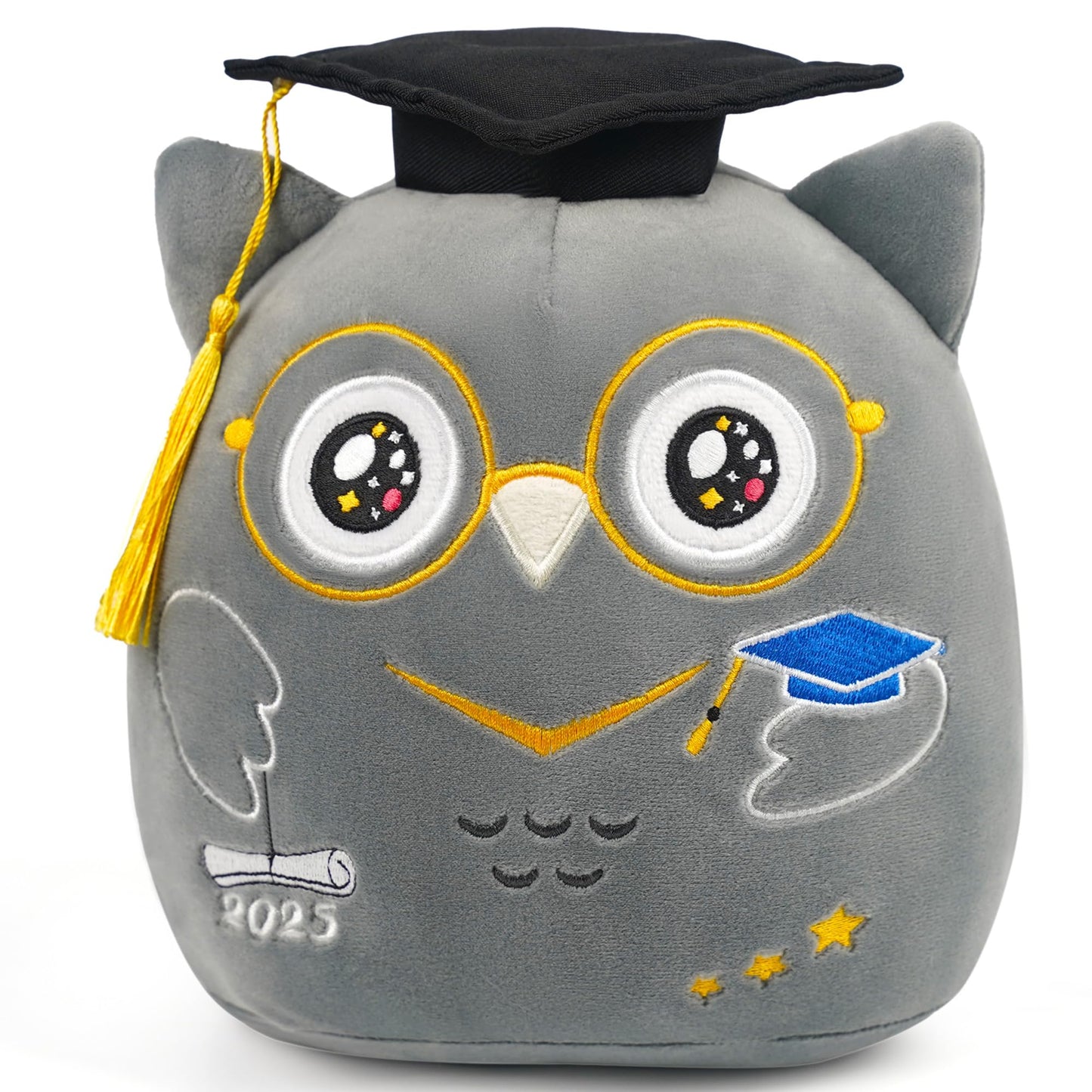 Graduation Owl Stuffed Animal: 8-Inch 2025 School Graduation Anniversary Owl Plush Toy Cute Commemorative Stuff Plushies, Kinder