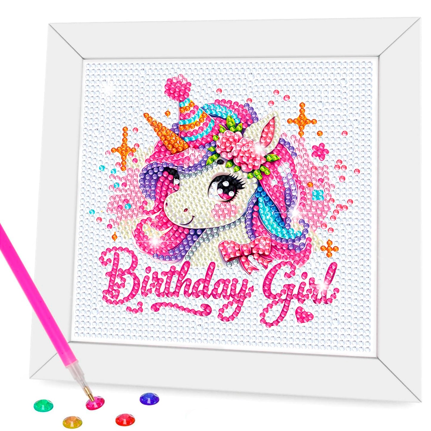 Diamond Art Kits for Kids - Arts and Crafts for Kids Ages 8-12 - Diamond Art Painting with Wooden Frame - Crafts for Kid Ages 4-