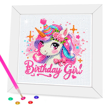 Diamond Art Kits for Kids - Arts and Crafts for Kids Ages 8-12 - Diamond Art Painting with Wooden Frame - Crafts for Kid Ages 4-