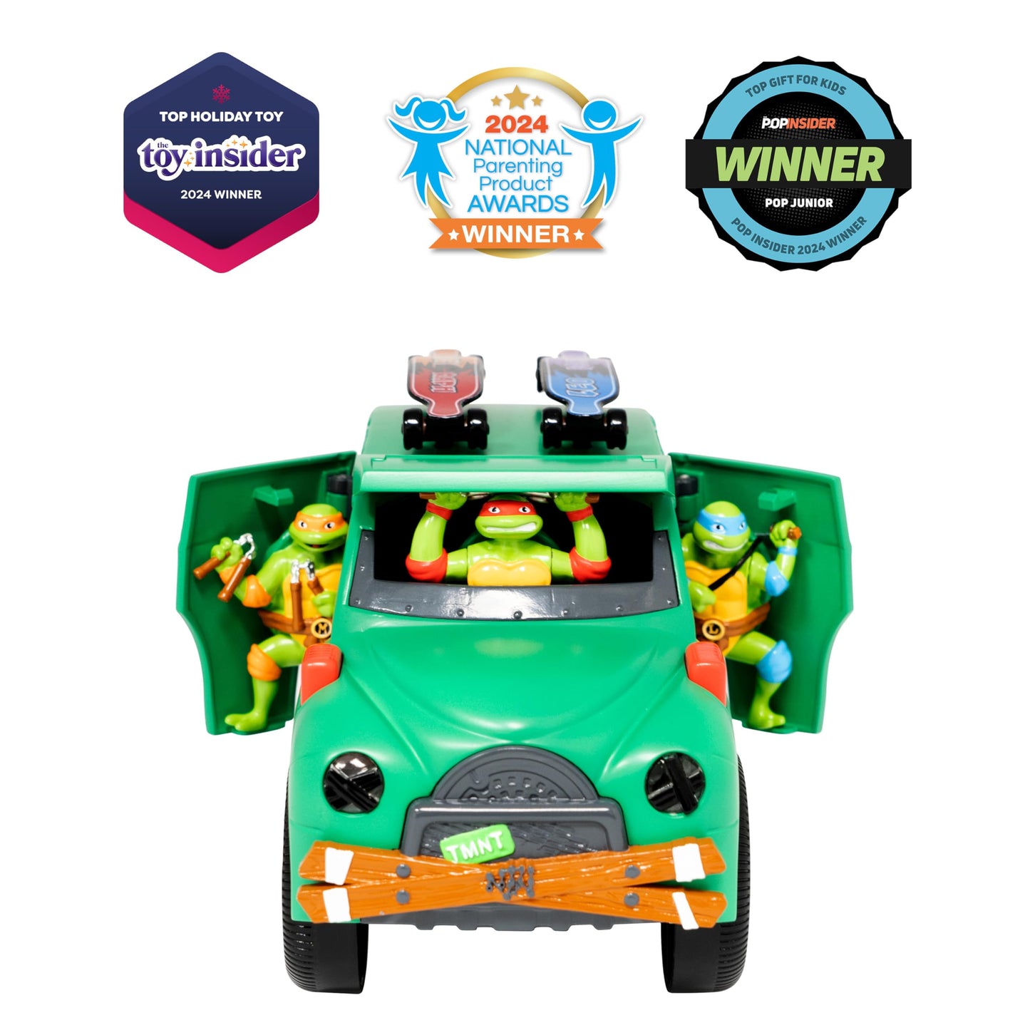 Teenage Mutant Ninja Turtles Turtle Party Cruiser, Green, Lights & Sounds, Model 71135, Petit Size, Interactive Play for Ages 3+