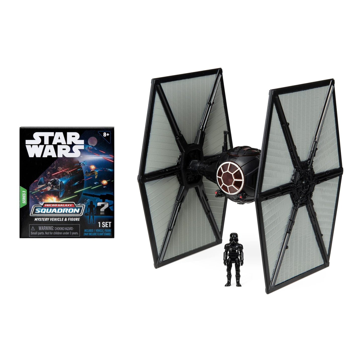 STAR WARS Micro Galaxy Squadron First Order TIE Fighter Mystery Bundle - 3-Inch Light protective covering Class and Scout Class Vehicles with Accessories