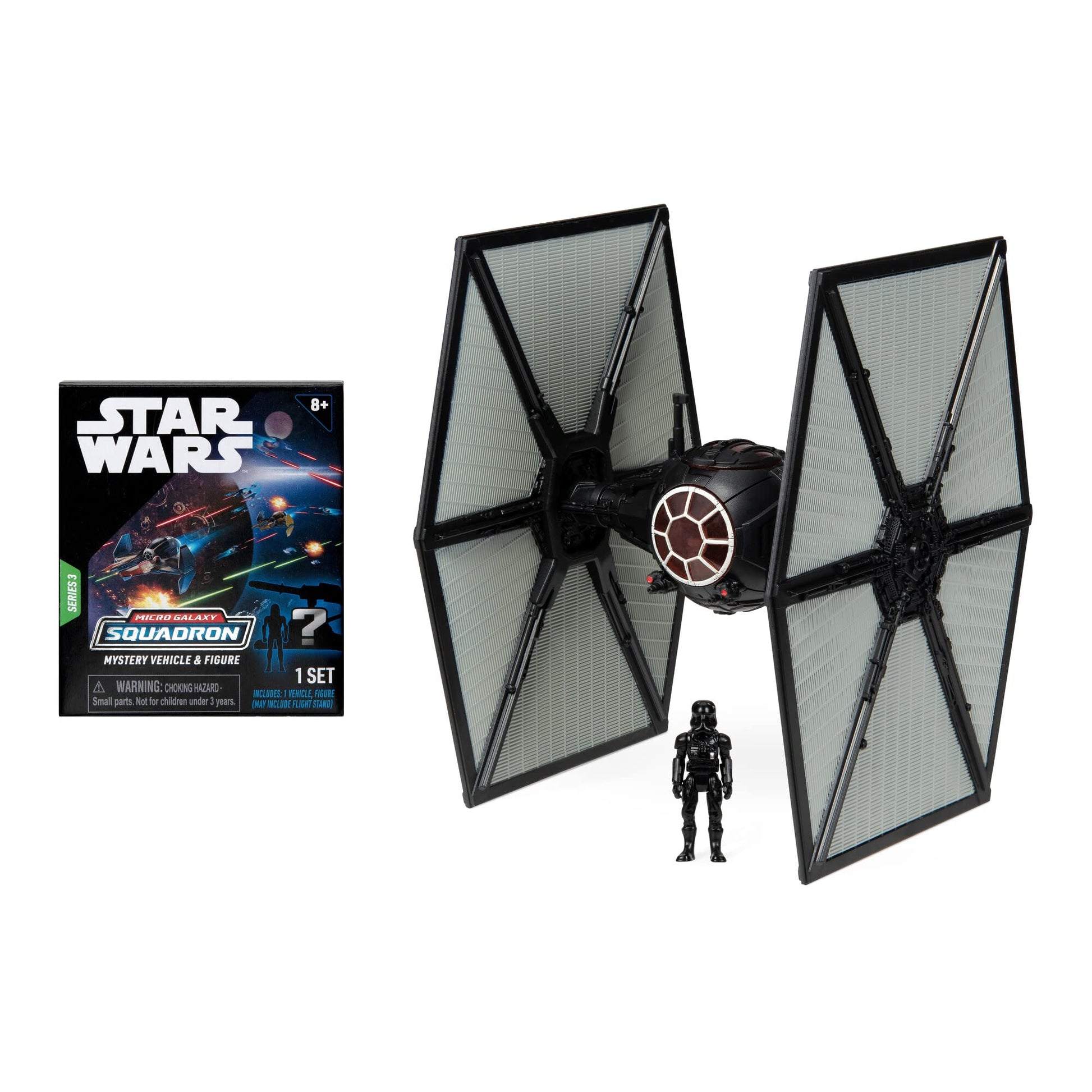 STAR WARS Micro Galaxy Squadron First Order TIE Fighter Mystery Bundle - 3-Inch Light protective covering Class and Scout Class Vehicles with Accessories