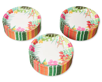 American Greetings Tropical Luau Party Supplies, Dinner Plates (36-Count)