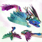 Shuwnd 3D Printed Dragon With Wings, Feathered Wyvern Dragon,Full Articulated Crystal Flying Dragon,Realistic Large Pet Dragon, Flexible Shoulder Dragon Stuff 3D Printed Animals Toy (Yellow Green Red)