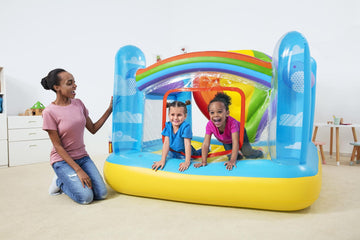 Bestway Kids Hot Air Balloon Bouncer | Bouncy Castle With Built-In Trampoline And Toss Game