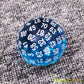 Bescon Translucent Blue Polyhedral Dice 100 Sides, D100 dice, 100 Sided Cube, Transparent D100 Game Dice