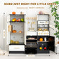 Wooden Play Kitchen Set for Kids - Interactive Pretend Toddler Kitchen Playset with 12 Kitchen Toy Accessories, Perfect for Ages
