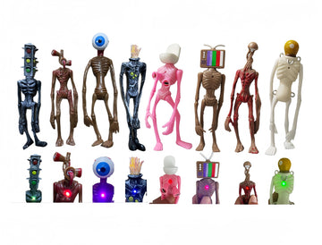 Poprore 8 Pcs Siren Head Action Figure Monster Siren Head Horror Model (Series-H)
