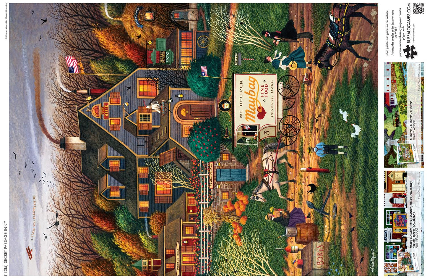 Buffalo Games 1000 Piece Jigsaw Puzzle - Secret Passage Inn - Large Multicolor - Challenging for Adults - Model 13315