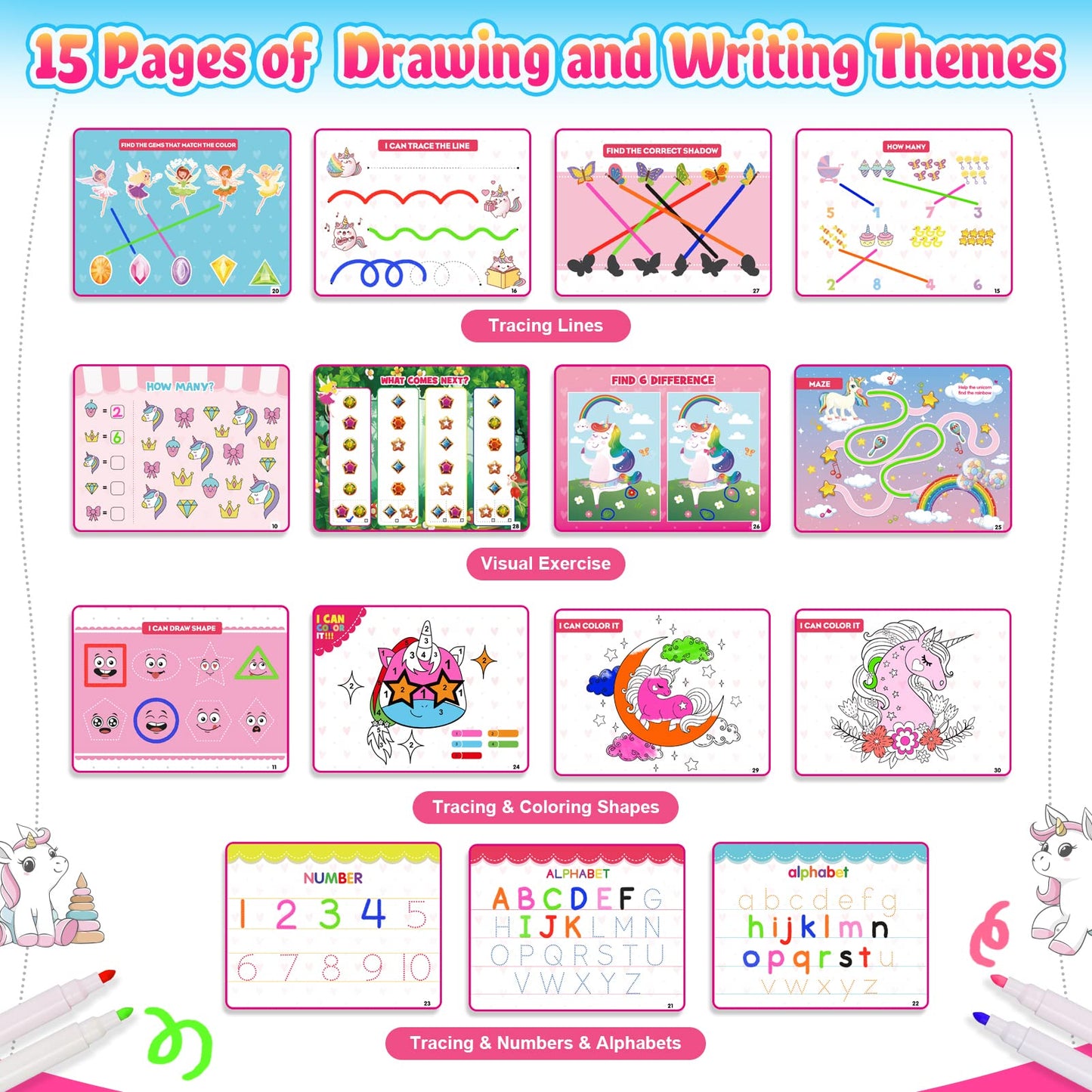 Busy Book For Toddlers Learning Toys,30 Themes Preschool Learning Activities Books,Montessori Toys For 2 3 4 5 Year Olds,Early Educational Toys Autism Learning Materials Gifts For Boys Girls Age 2-5