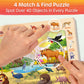 SYNARRY Wooden Puzzles for Kids Ages 4-6  4 x 60 Piece Match & Find Puzzles for Kids Ages 3-5 Boys Girls  Educational Toys Gifts for 4-8 yo for Learning Jungle Savannah Polar Animals & City Life