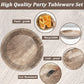 Gisgfim 48 Pcs Rustic Wooden Tree Party Plates Supplies Tableware Set Lumberjack Party Decorations Camping Hunting Theme Party T