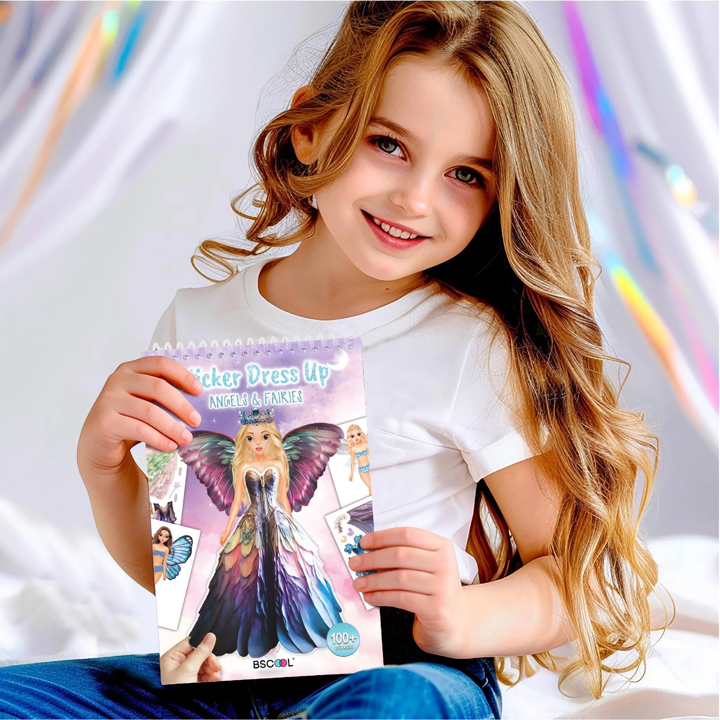 Bscool Sticker Dress Up Fairies And Angels. Sticker Activity Book For Kids, Learn To Dress Up Fairies And Angels With Sticker An