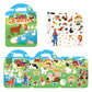 Reusable Sticker Books For Kids 2-4, Stickers For Toddlers 2-4 Years, 53Pcs Farm Reusable Stickers For Boys Girls Church Airplane Car Travel Activities