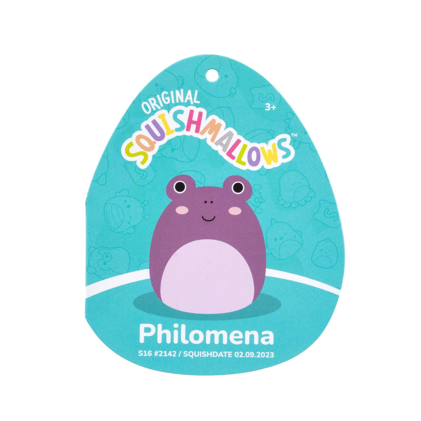 Squishmallows Original Plush 16-Inch Philomena Purple Toad - Soft Polyester Toy, Model SQCR06909