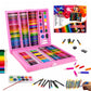WISHKEY 208 Pieces Art Set for Kids with Storage Case, All in One Art and Craft Supplies Kit for Drawing and Painting with Marke