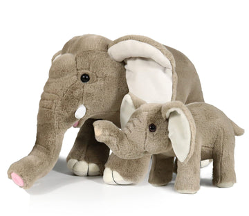 Ice King Bear Mom And Baby Stuffed Animals Set Zoo Wild Animals (Elephant)
