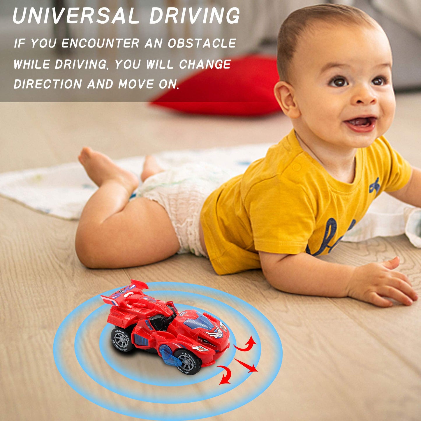 huwairen Dinosaur Toys for 3-6 Year Old Girls Transforming Dinosaur Car with LED Light and Music Gifts for 3 4 5 6 7 Year Old Gi