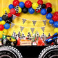 Irenare Car Birthday Party Supplies Racing Party Decorations Road Tablecloth Racetrack Table Runner Table Covers For Kids Boy Car Theme Birthday Party, 54 X 108 Inch (Simple Style,6 Sheets)