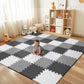 36Pcs Baby Play Mat for Floor  Foam Floor Tiles for Kids with Interlocking  Squares Foam Puzzle Carpet for Playroom Crawling Rug for Babies 6-12 Months Toddlers 11.8*11.8*0.6In Each Grey White Black