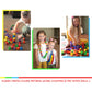 LMC Products Wooden Lacing Beads & Strings Set - 125 Pieces, Colorful Fine Motor Skills Toys for Toddlers, Occupational Therapy, Large Size