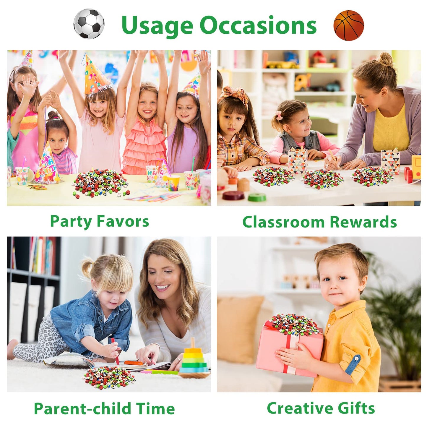 300 Pieces Sports Ball Pattern Mini Erasers For Kids, Assortment Novelty Pencil Erasers Bulk For Party Favor Home School Work Cl