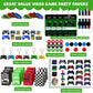 Bluegogo Video Game Party Favors, Gamer Party Favors - Vip Passes Keychains Tattoo Stickers Shoe Charms Button Caps Bags For Gam