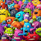 Jigsaw Puzzles For Adults 1000 Piece Puzzle For Adults 1000 Pieces Puzzle 1000 Pieces-Crazy Colorful Monsters