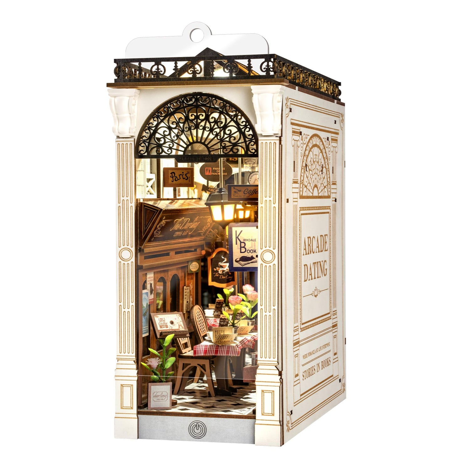 Robotime Diy Book Nook Kits Dollhouse Room Bookstore Miniature House With Led Light 3D Wooden Puzzles For Adults Booknook Booksh