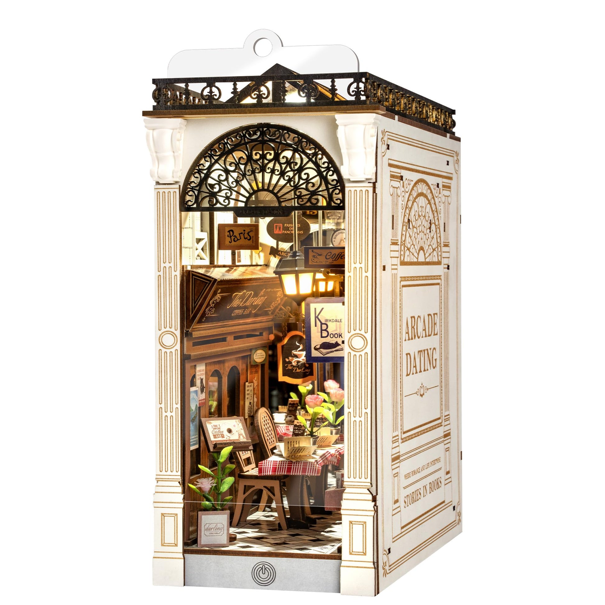 Robotime Diy Book Nook Kits Dollhouse Room Bookstore Miniature House With Led Light 3D Wooden Puzzles For Adults Booknook Booksh