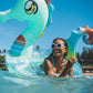 PoolCandy Inflatable Animal Pool Tubes & Swim Rings (Seahorse 48'' inch Glitter Animal Pool Tube Swim Ring)