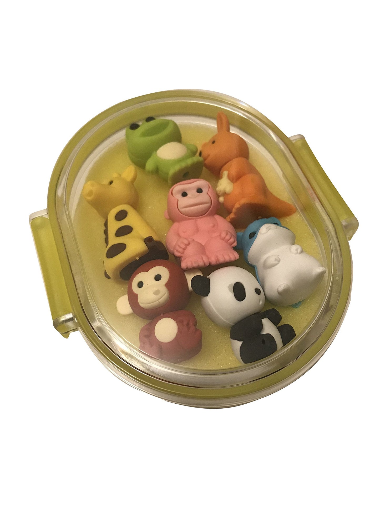 Iwako Japanese Box Set, Animals and Sea Life Erasers, Yellow