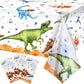 Tatuo 3 Pcs Watercolor Dinosaur Tablecloth 54 x 108 Inch Dinosaur Birthday Party Plastic Table Cover Decoration Disposable Water
