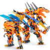 T-Rex Mech 2-in-1 Building Set  Cool Transforming Building Blocks Toy  Compatible with Lego  Dinosaurs Park Kit with Transform Robot  Birthday for Kids Boys  mature-themed Age 8-12 (T-Rex)