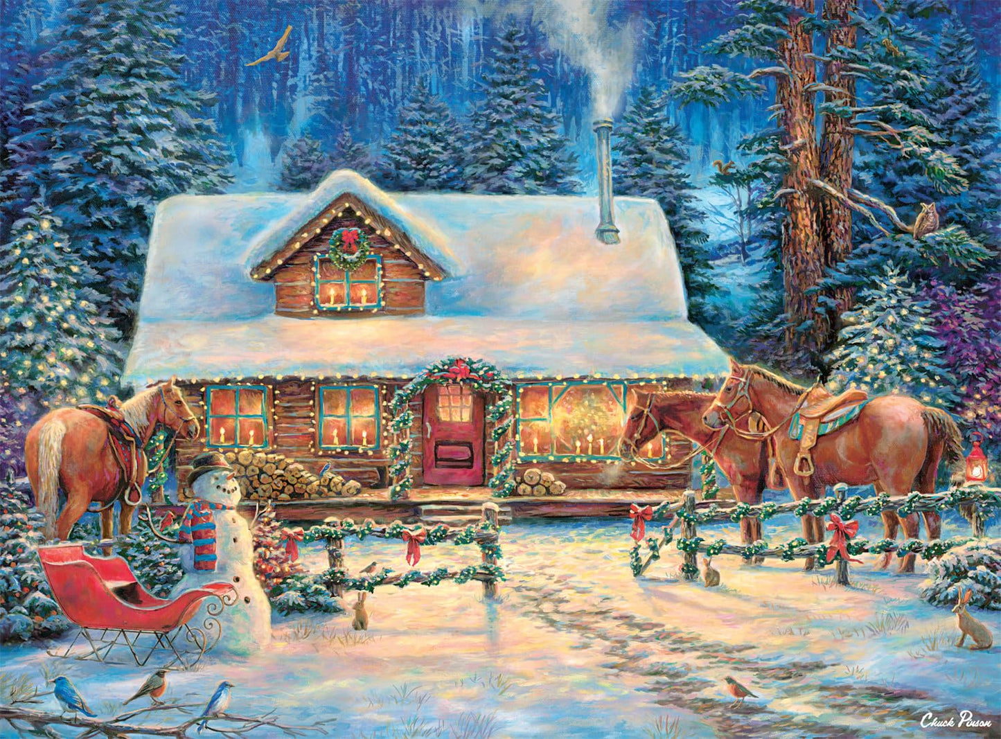 Buffalo Games - Chuck Pinson - Winter'S Oasis - 1000 Piece Jigsaw Puzzle For Adults -Challenging Puzzle Perfect For Game Nights - Finished Size Is 26.75 X 19.75
