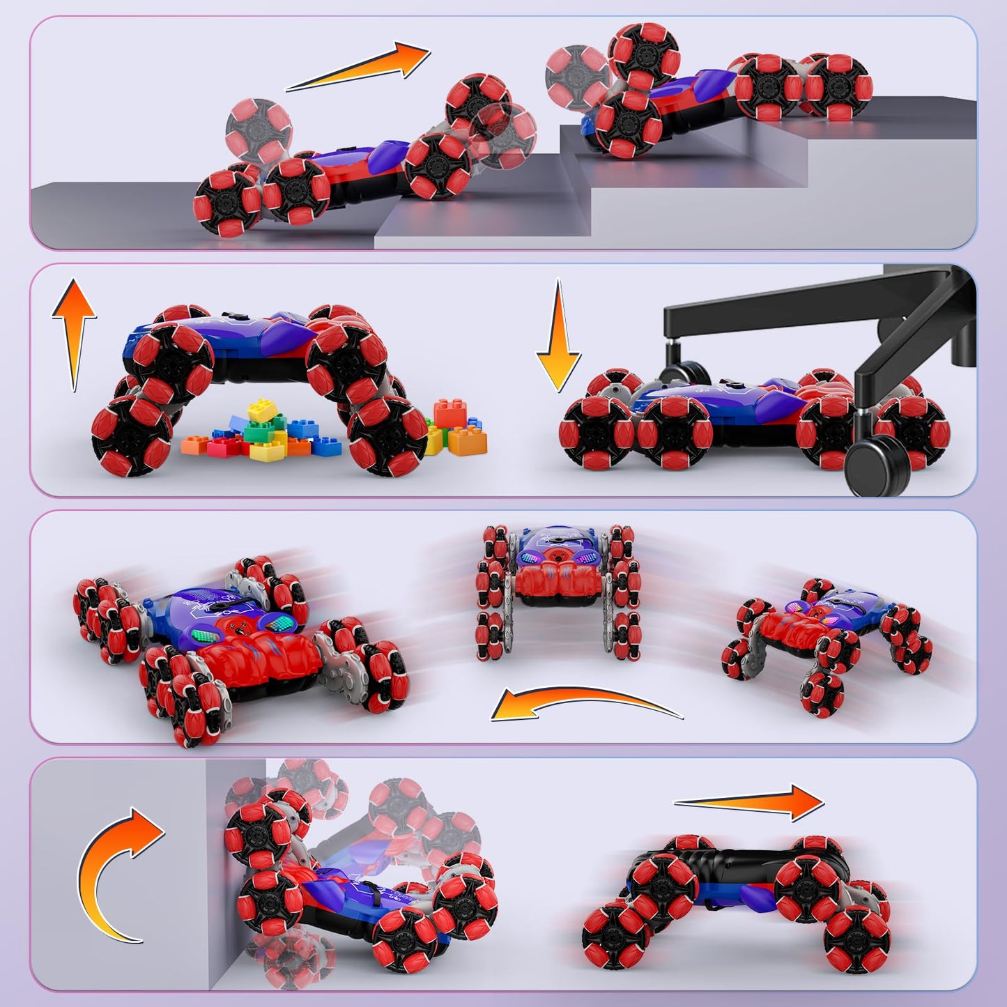 Sauftti 8Wd Gesture Sensing Rc Stunt Cars Toys For Boys Age 6-13, Hand Remote Control Climbing Car, Toy For Kids 6 7 8 9 10 11 1