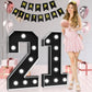 Marquee Numbers Black 21St-Birthday Decorations: Large 3Ft Light Up Number 21 Birthday Decoration For Women Men Twenty One Year