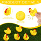 Libima 150 Pcs Rubber Chickens Bath Toy Bulk Mini Chicks Squeezable And Squeak Toys Yellow Floating Rubber Toy Swimming Pool Bat
