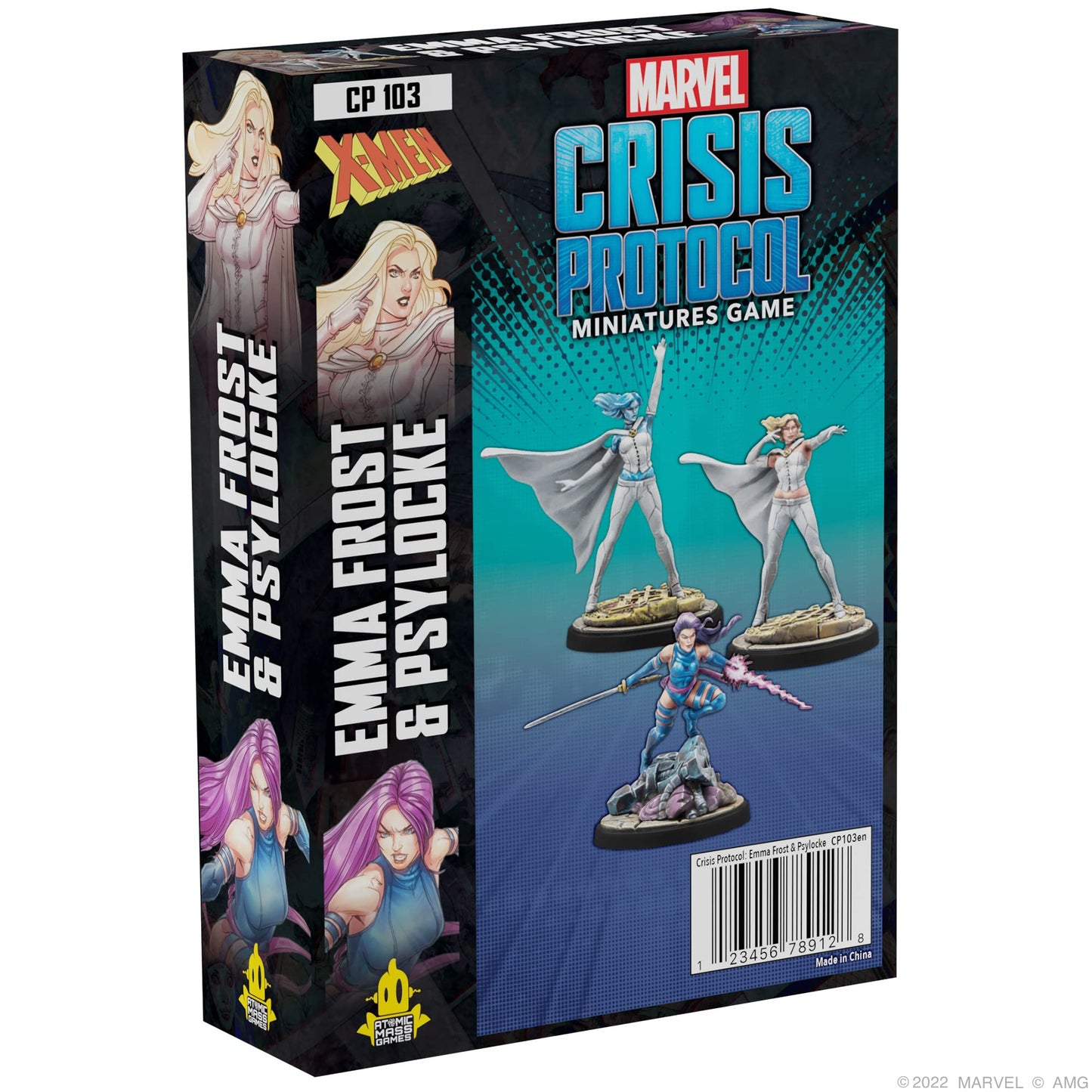 Atomic Mass Games Marvel: Crisis Protocol Emma Frost and Psylocke Character Pack - Psychic Mutants Unleashed! Tabletop Superhero Game  Ages 14+  2 Players  90 Minute Playtime  Made