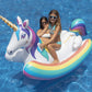 Swimline Rainbow Unicorn Rocking Pool Float Toy - Heavy Duty PVC, 36"W x 48"H, Easy Grab Handles, for Kids & Adults