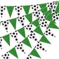 Jetec 5 Pcs 49 ft Soccer Party Decorations Pennant Banner Theme Triangle Flags Garland Bunting Banner for Soccer Fans Outdoor In
