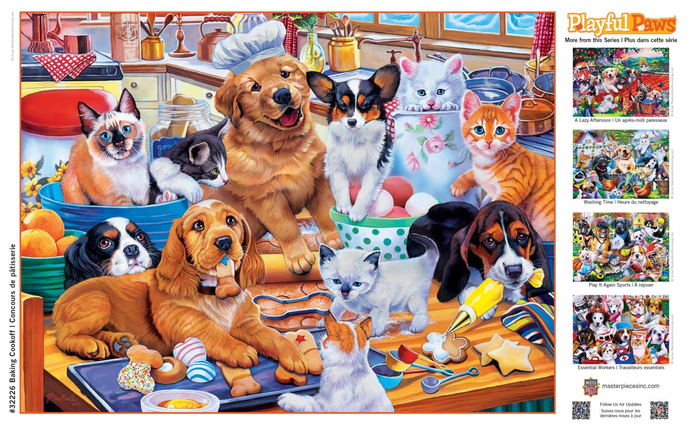 Baby Fanatics MasterPieces 300 Piece EZ Grip Jigsaw Puzzle - Baking Cookoff - 18x24