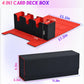 Uaono Card Storage Box With Dice Tray For Mtg Yugioh, 4 In 1 Card Deck Case Holds 510+ Unsleeved Cards, Strong Magnet Card Organ