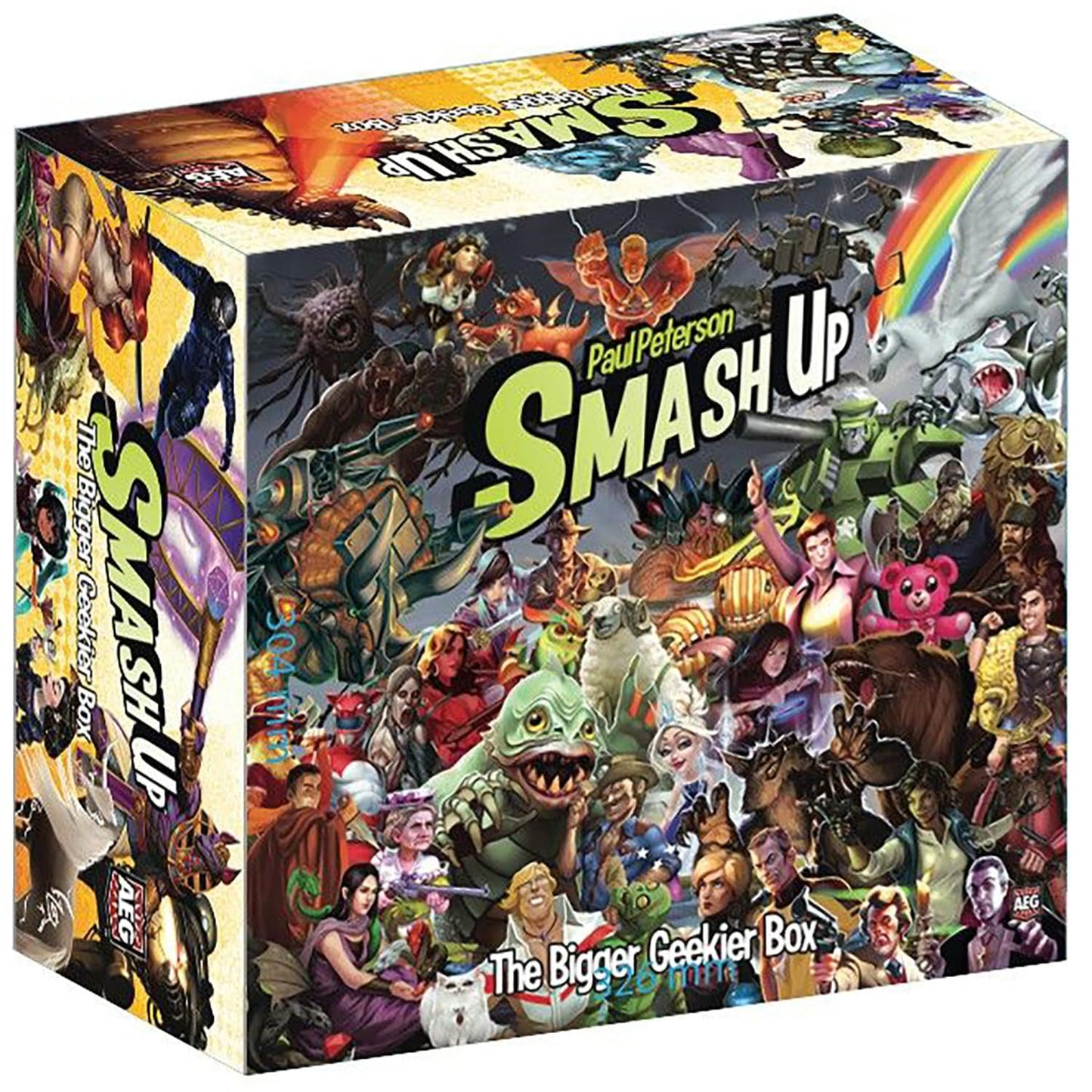 Aeg Smash Up: Bigger Geekier Box | Card Game Storage Solution | Includes Geeks & All-Stars Factions | 2-4 Players | Ages 14+ | 30-45 Minute Playtime