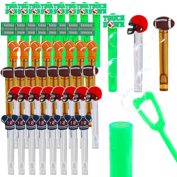48 Pieces Football Party Favors for Kids Football Bubble Wands Sports Party Favors Sports Bubble Wands Goodie Bags Stuffers Birt